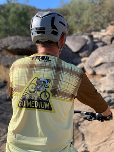 Sketchy Trails: Go Medium 3/4 Sleeve Feminine Cut Jersey