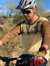 Load image into Gallery viewer, Sketchy Trails: Go Medium 3/4 Sleeve Feminine Cut Jersey
