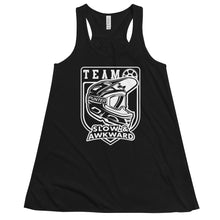 Load image into Gallery viewer, Team Slow and Awkward Women&#39;s Flowy Racerback Tank (BLK)
