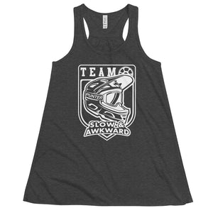 Team Slow and Awkward Women's Flowy Racerback Tank (BLK)